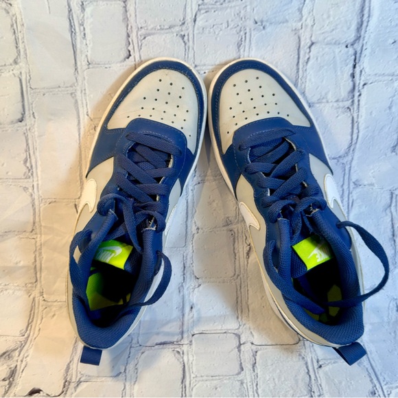 Nike Court Borough Low 2 GS Grey Fog Mystic Navy - Picture 6 of 8